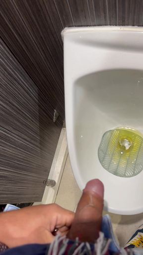 Getting Caught Playing with My Curved Dick in a Public Toilet