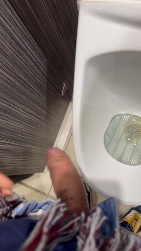 Getting Caught Playing with My Curved Dick in a Public Toilet