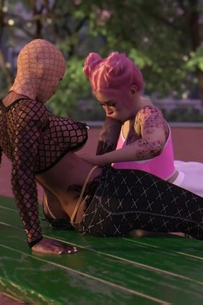 Thot Skip School to Fuck Ebony Futa Girlfriend in Central Park.mp4