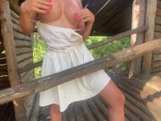 Risky Public Cowgirl fuck and almost got caught