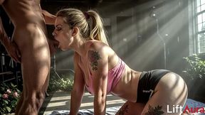 i fucked this blonde among the flowers in the middle of my workout.[ai]
