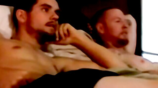 Real amateur buddies jacking off before shooting a cumload