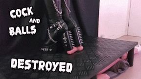Cock and Balls Destroyed in Painful LaModa Scream High Boots (45 Degrees Version) - TamyStarly - Cock Balls Crush Trample, Shoejob, CBT, Trampling, Bootjob, Stomping