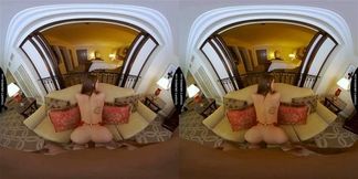 Tonight's Girlfriend Diana Grace dresses in sexy red lingerie for her big cock client