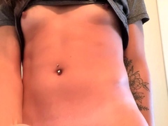 Small tits shemale bonked by 2 horny guys