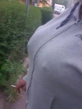 Me walking in tiwn
