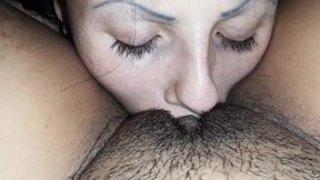 My dad&#039;s girl licks my belly button and tongue fucks my pussy - Lesbian_illusion
