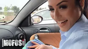Security Officer Annie Reis Argues With Jordi For The Parking Ticket Until She Sees His Huge Cock - Hot