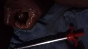 Asian Black boy play with her penis and give massage her penis