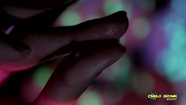Jerking Off My Big Uncut Latino Cock In Space With Fireworks Cumshot