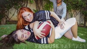 Madison Spears, Leana Lovings And Max Fills - Football Coach Motivates His Players With A Little Pep Talk And A Lot Of Freeusing