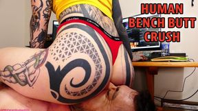 Human Bench Butt Crush - Princess Jack-Off Jill