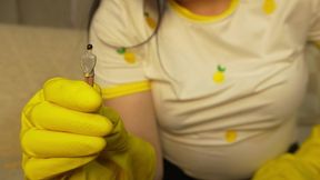 giantess stepsister humiliates tiny stepbrother giantess stepsister has a yellow latex dishwashing glove because she likes to wear gloves and humiliates tiny stepbrother