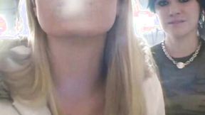 ”Sexy teen tart Andi smoking”