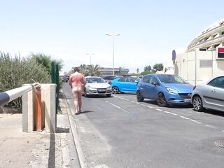 Undressed in Public - Walking around Town