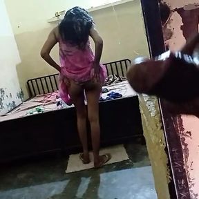 Indian punjabi desi babhi changing her clothes then catch up and fuck her hard hindi audio