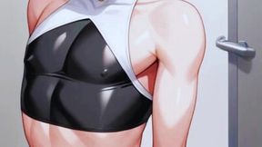 effeminate femboy likes to wear leather and get fucked in the ass in a gangbang. anime hentai pinoy