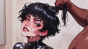 effeminate femboy likes to wear leather and get fucked in the ass in a gangbang. anime hentai pinoy