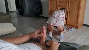 i imperceptibly masturbate to my stepsister, she likes it - alekskseny