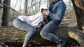 Red Bitch Sucks My Dick in the forest while her husband is not around  AnnaHomeMix