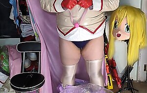PVC Madoka Cosplay, Gagged and Humping Vibraitor Inflatable