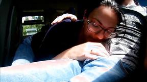 ”Spectacled Teen Has No Inhibitions To Suck Boner In Airplane”