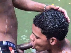 Hunky ethnic gay boys having sloppy wet oral fun