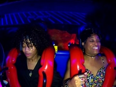 Big beautiful black woman and her skinny ebony friend