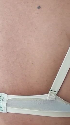 Sexy Transparent Bra, Touching My Tits and Masturbating