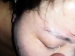 Chubby Asian MILF's Blowjob and Facial
