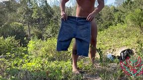 Milky Ass Play in the Woods!