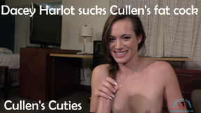 Dacey Harlot Sucks Cullen's fat cock at the Cutie Pad