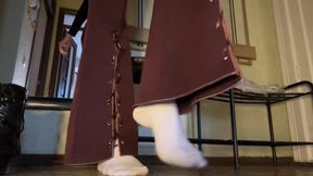 Mistress demands dirty boot worship