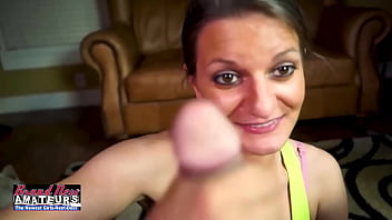 Beauty Brunette Peyton Is Milking Da Director&#039_s Wiener!
