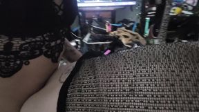 Cheating on My Boyfriend with My Trans Girlfriend - Deftones Fuck in Fishnet