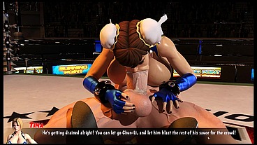 DeadorAroused[Wrestling Hentai game PornPlay] Ep.1 chunli and tina are fighting a gigantic monster cock on the ring