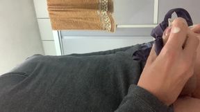 I Found a Pair of Panties in the Bathroom and Gave a Handjob, Then Another - Cumshots