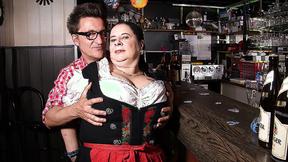 ”Titty German waitress having fun with the beerfesten”