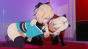 Fate;grand Order - Okita Souji X Okita Souji (alter) Threesome