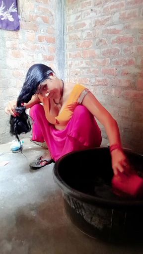 Desi Bhabhi Shower in Bathroom Big Boobs Big Ass