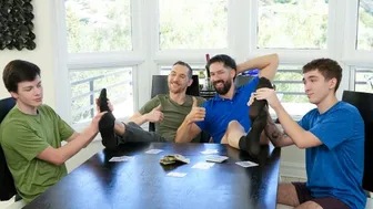 Jacob King and Texas Twink bet their asses in poker against stepdads