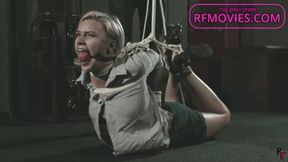 Astrid - Standing on tiptoes with a rope over her neck + Tight arched hogtie (FULL HD MP4)