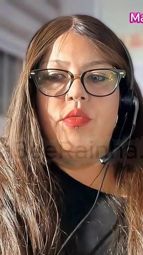 Brazilian BBW MILF Goddess Vaping Iqos at Work