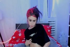 Bony Russian Trans Babygirl de-robe Taunting On web cam