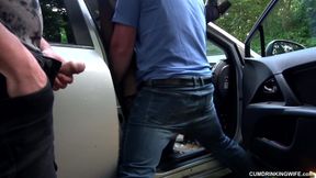Dogging Cum Dump for Lots of Strangers at a Parking Area