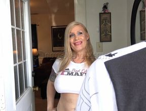 Trans Stepmom Caught Giving Blowjob