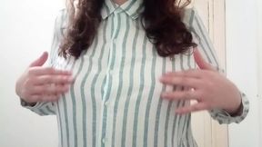 Office solo session with my breasts