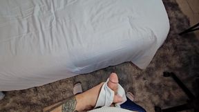 Asian MILF catches me in the act, then gives a tasty blowjob