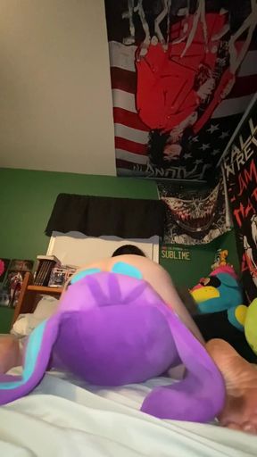 Must-see moment from &quot;chubby goth face fucks her plushie then sniffs it!&quot;