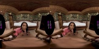 Virtual reality girlfriend gets destroyed by big tits while creampie anal fucking